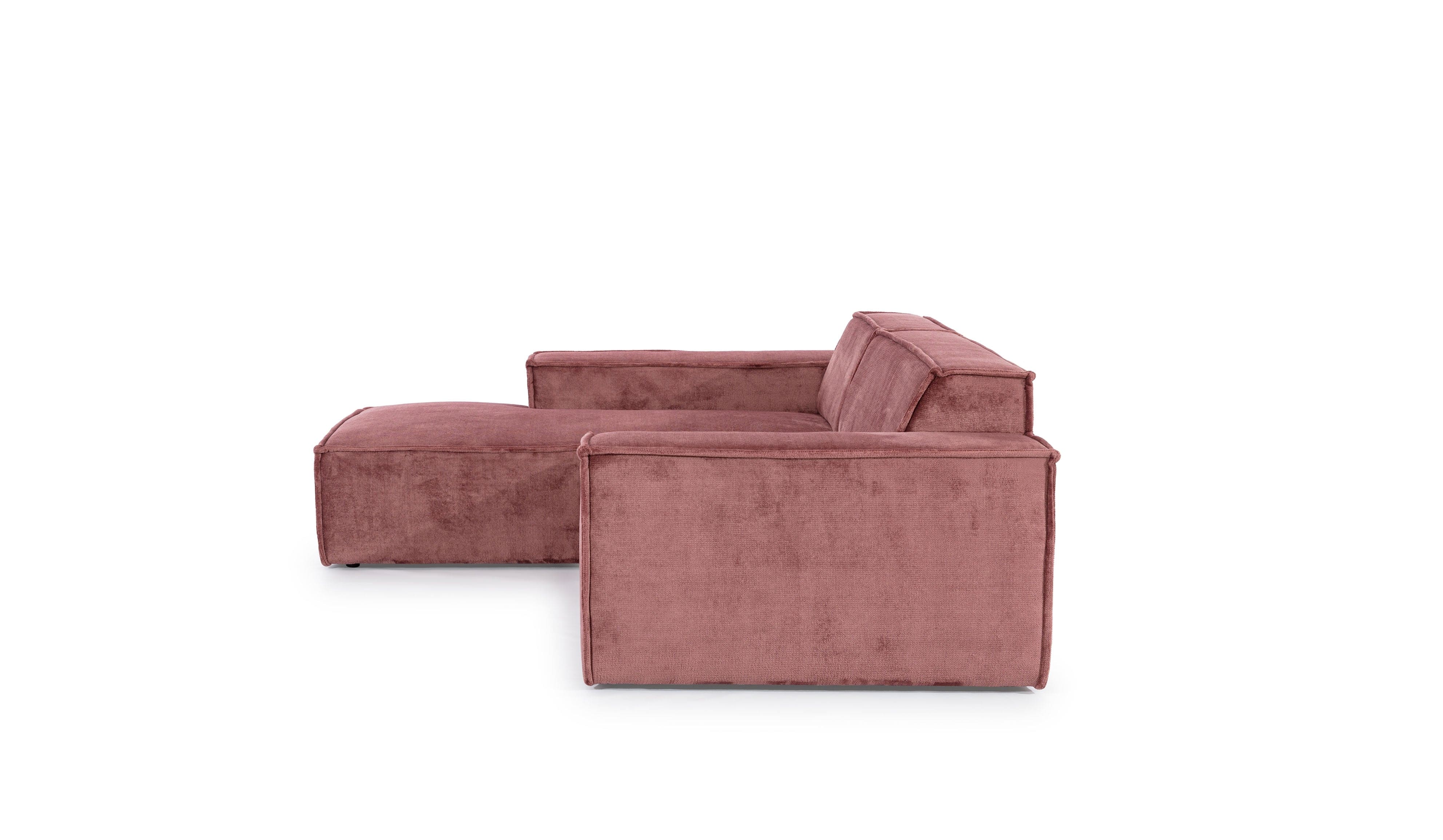 Divano Angolare a sinistro 4 posti Fondis Rosa (10)