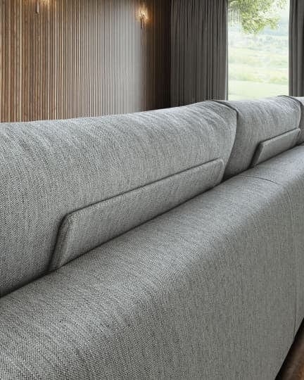 LeComfort Divano Angolare a sinistro 4 posti Forster Grigio