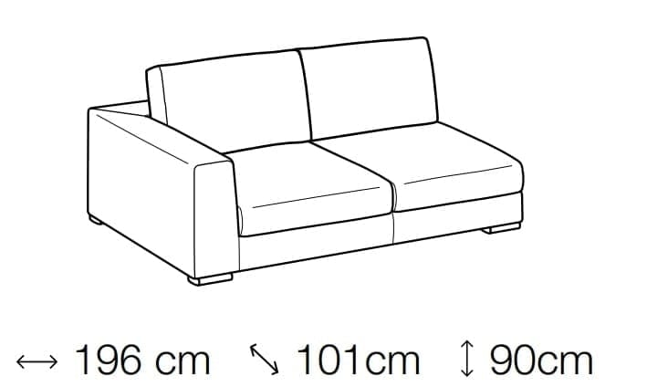 LeComfort Divano Angolare a sinistro 4 posti Forster Grigio