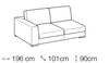 LeComfort Divano Angolare a sinistro 4 posti Forster Grigio