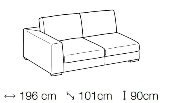 LeComfort Divano Angolare a sinistro 4 posti Forster Grigio