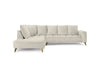 Divano Angolare a sinistro 4 posti in tessuto Belio Set 1 Beige