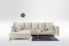 Divano Angolare a sinistro 4 posti in tessuto Belio Set 1 Beige (2)