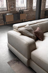 LeComfort Divano Angolare a sinistro 4 posti in tessuto Grafica Beige