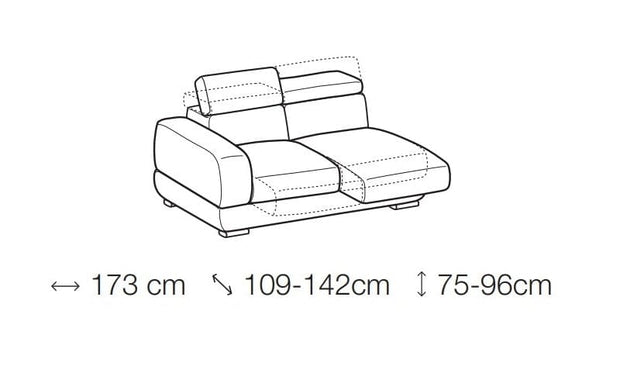 LeComfort Divano Angolare a sinistro 4 posti in tessuto Grafica Beige