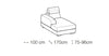 LeComfort Divano Angolare a sinistro 4 posti in tessuto Grafica Beige
