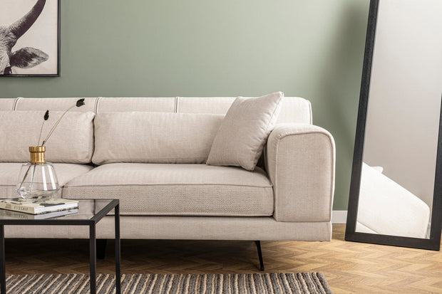 Asir Divano Angolare a sinistro 4 posti in tessuto Jivago Beige