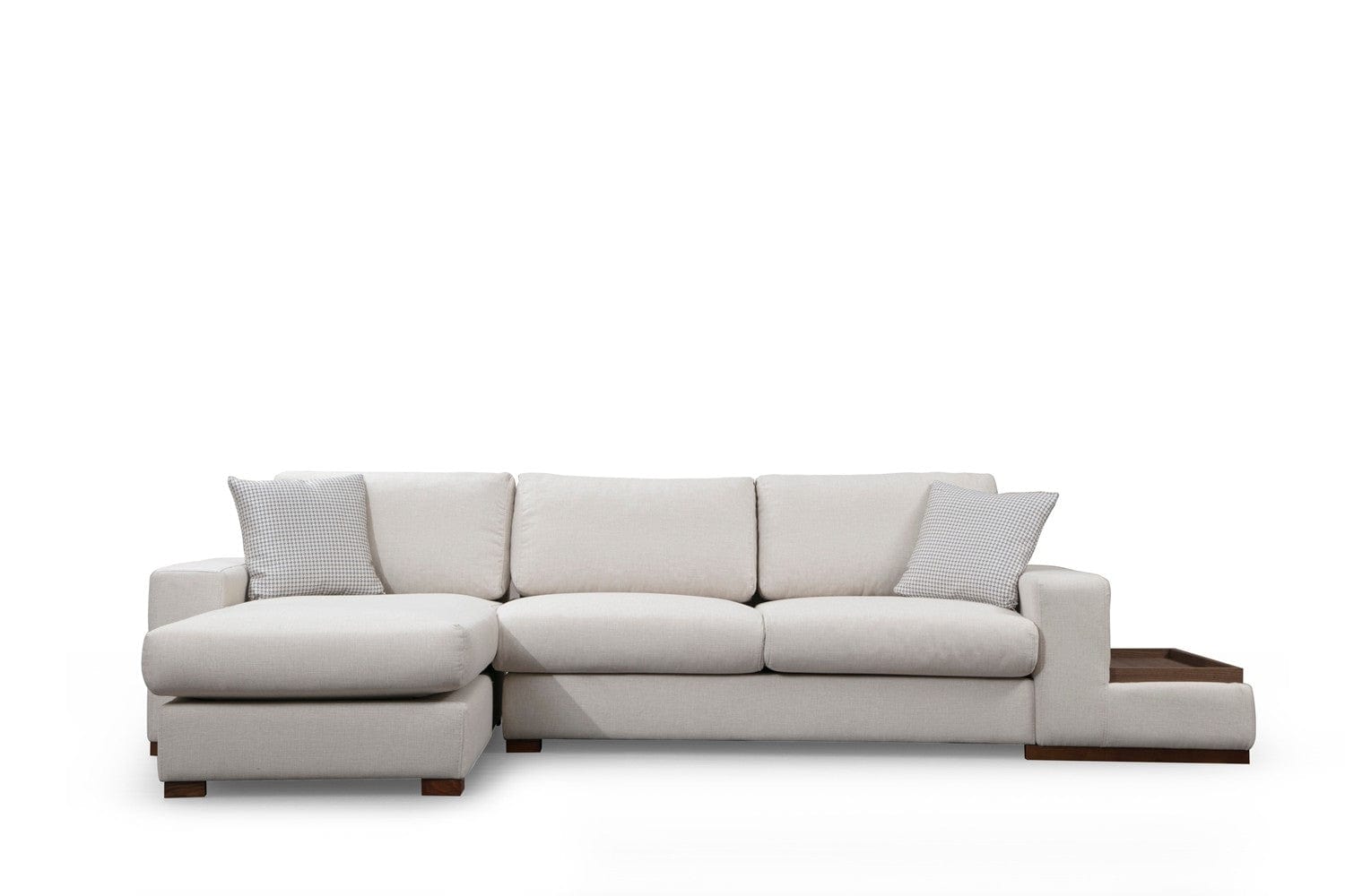 Asir Divano Angolare a sinistro 4 posti in tessuto Loop 18 Beige