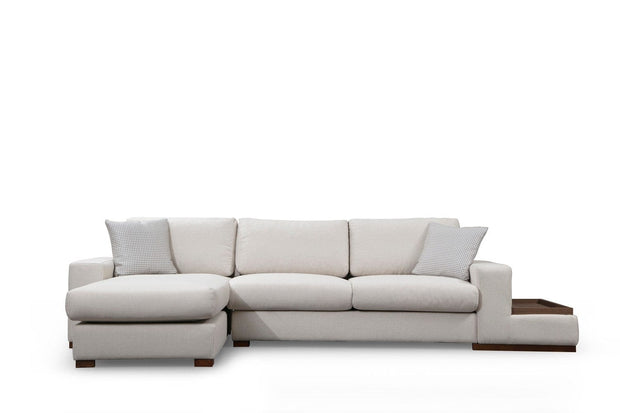 Asir Divano Angolare a sinistro 4 posti in tessuto Loop 18 Beige