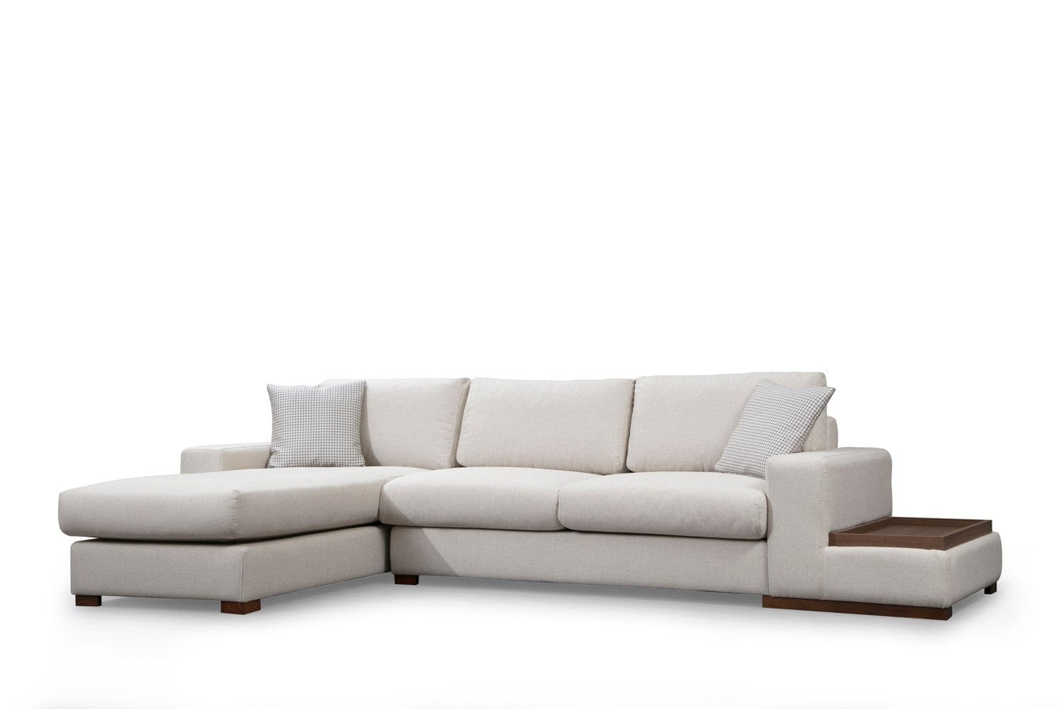 Asir Divano Angolare a sinistro 4 posti in tessuto Loop 18 Beige