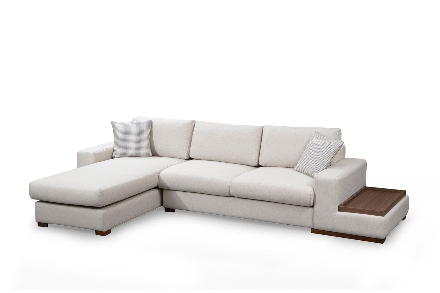 Asir Divano Angolare a sinistro 4 posti in tessuto Loop 18 Beige