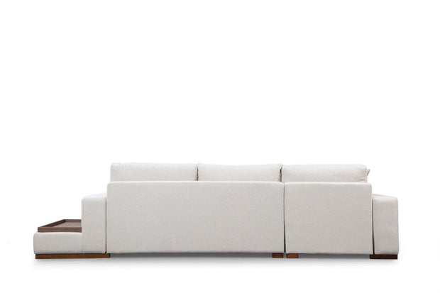 Asir Divano Angolare a sinistro 4 posti in tessuto Loop 18 Beige