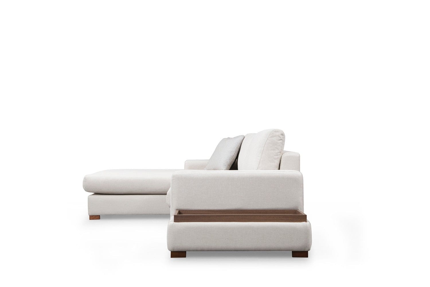 Asir Divano Angolare a sinistro 4 posti in tessuto Loop 18 Beige