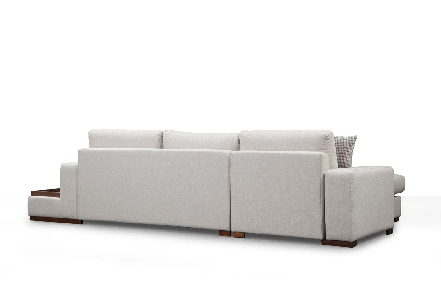Asir Divano Angolare a sinistro 4 posti in tessuto Loop 18 Beige