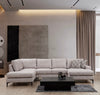 Asir Divano Angolare a sinistro 4 posti in tessuto Porto Beige