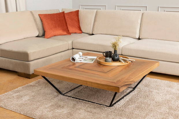 Asir Divano Angolare a sinistro 4 posti in velluto Tulip Beige