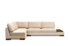 Asir Divano Angolare a sinistro 4 posti in velluto Tulip Beige