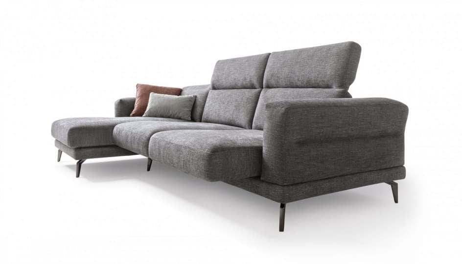 LeComfort Divano Angolare a sinistro 4 posti Lambis Grigio