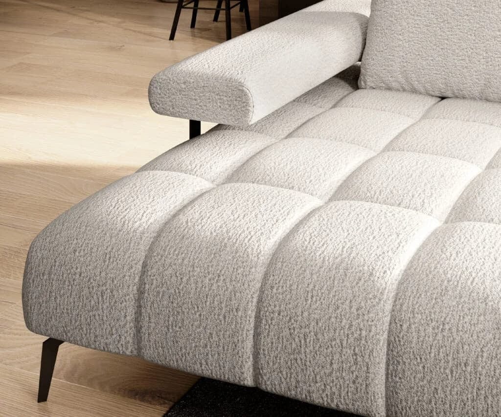 Wersal Divano Angolare a sinistro 4 posti Magnetit Mini Avorio