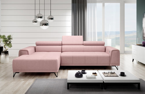 Divano Angolare a sinistro 4 posti Mavin Mini Rosa