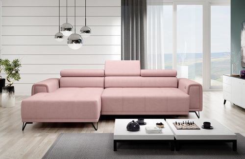 Divano Angolare a sinistro 4 posti Mavin Mini Rosa (1)