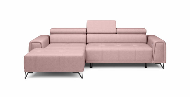 Wersal Divano Angolare a sinistro 4 posti Mavin Mini Rosa