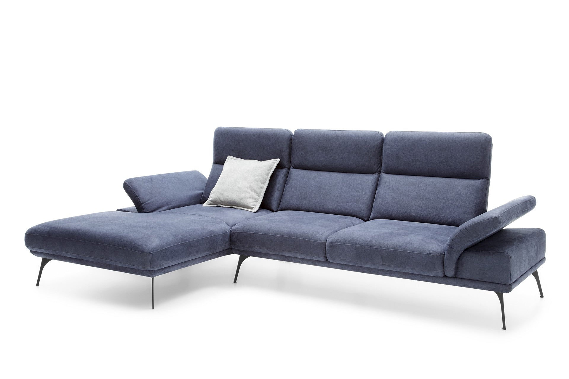 Divano Angolare a sinistro 4 posti Mon Cart Blu (3)