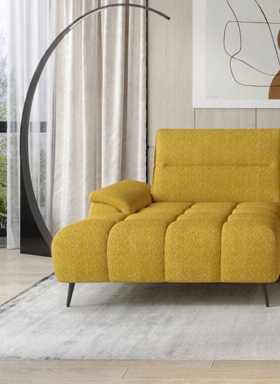 Wersal Divano Angolare a sinistro 4 posti Motan Mini Giallo