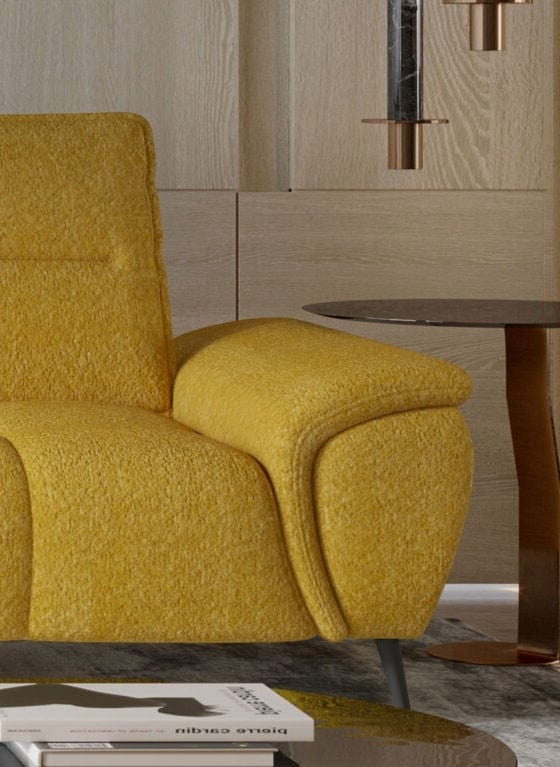 Wersal Divano Angolare a sinistro 4 posti Motan Mini Giallo