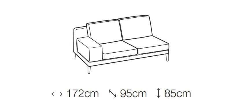 LeComfort Divano Angolare a sinistro 4 posti Pontis Beige