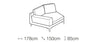 LeComfort Divano Angolare a sinistro 4 posti Pontis Beige