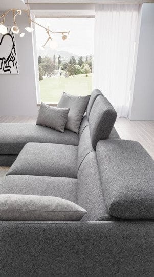 LeComfort Divano Angolare a sinistro 4 posti Vanes Grigio