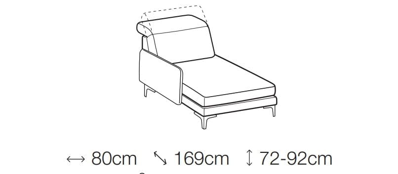 LeComfort Divano Angolare a sinistro 4 posti Vanes Grigio