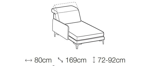 LeComfort Divano Angolare a sinistro 4 posti Vanes Grigio