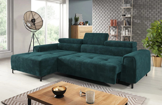 Wersal Divano Angolare a sinistro 4 posti Voltaire Mini Verde