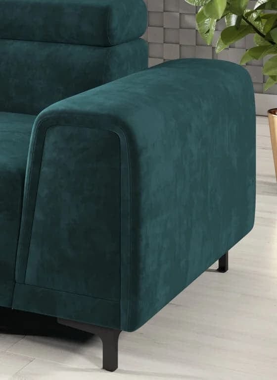 Wersal Divano Angolare a sinistro 4 posti Voltaire Mini Verde