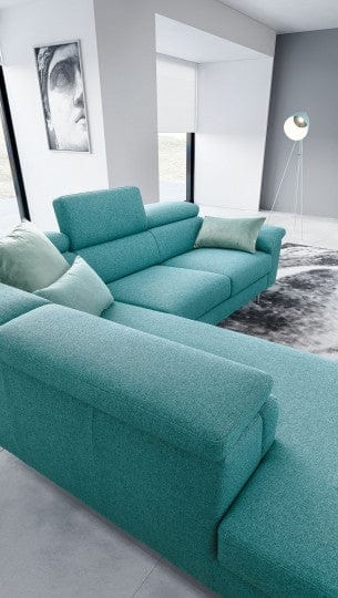 LeComfort Divano Angolare a sinistro 5 posti Gretis Turchese