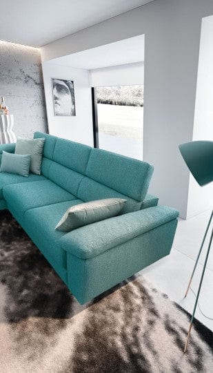 LeComfort Divano Angolare a sinistro 5 posti Gretis Turchese