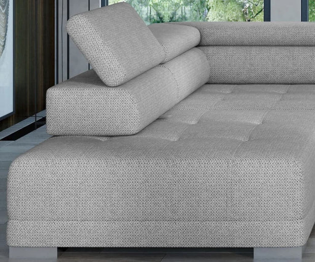 Wersal Divano Angolare a sinistro 6 posti Campis XL Grigio