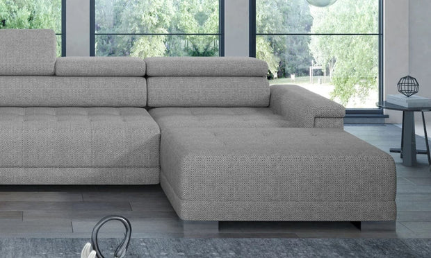 Wersal Divano Angolare a sinistro 6 posti Campis XL Grigio