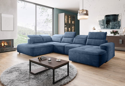 Wersal Divano Angolare a sinistro 6 posti Combi XL Blu