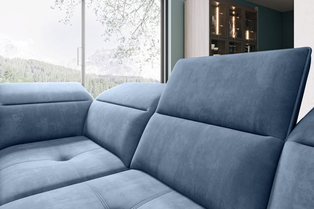 Wersal Divano Angolare a sinistro 6 posti Combi XL Blu
