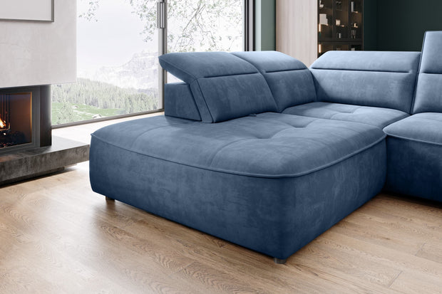 Wersal Divano Angolare a sinistro 6 posti Combi XL Blu