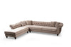 Asir Divano Angolare a sinistro 6 posti in velluto Bogart Beige
