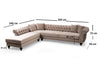 Asir Divano Angolare a sinistro 6 posti in velluto Bogart Beige