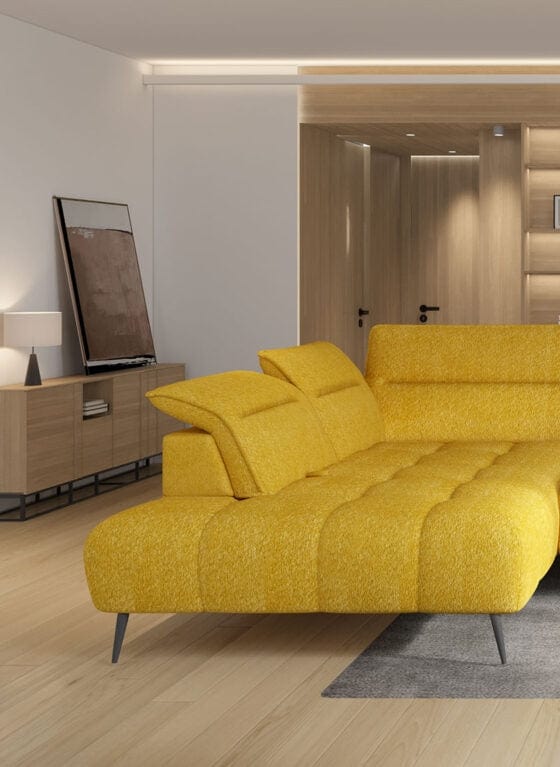 Wersal Divano Angolare a sinistro 6 posti Motan XL Giallo