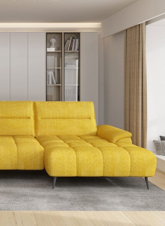 Wersal Divano Angolare a sinistro 6 posti Motan XL Giallo
