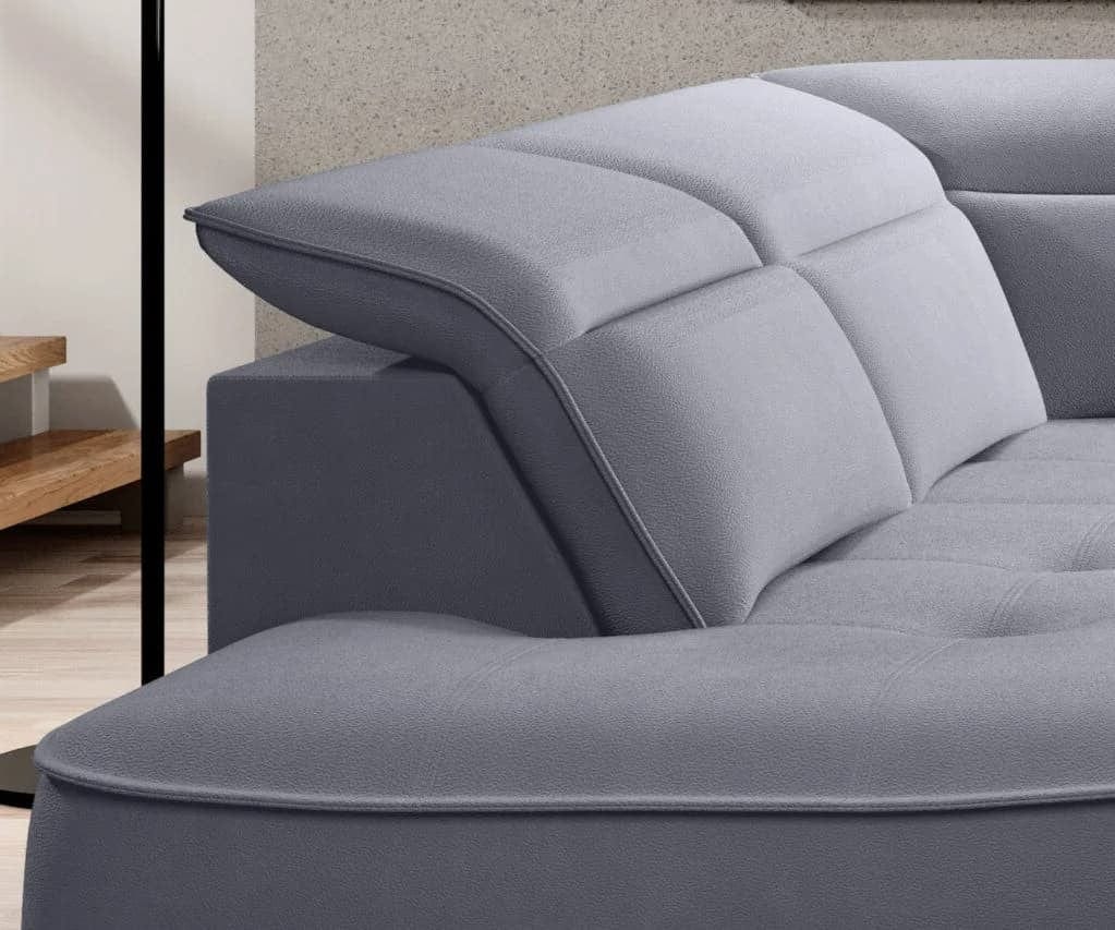 Wersal Divano Angolare a sinistro 6 posti Murielle XL Grigio