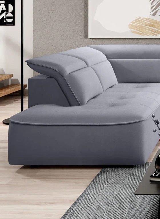 Wersal Divano Angolare a sinistro 6 posti Murielle XL Grigio