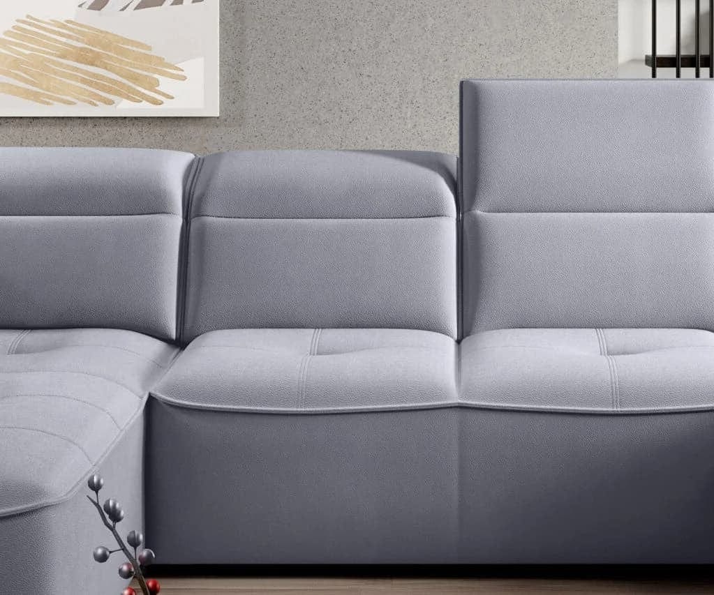 Wersal Divano Angolare a sinistro 6 posti Murielle XL Grigio